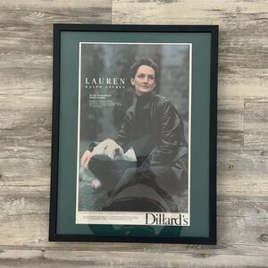 Vintage 1998 Polo Ralph Lauren Promo Newspaper Houston Texas Framed